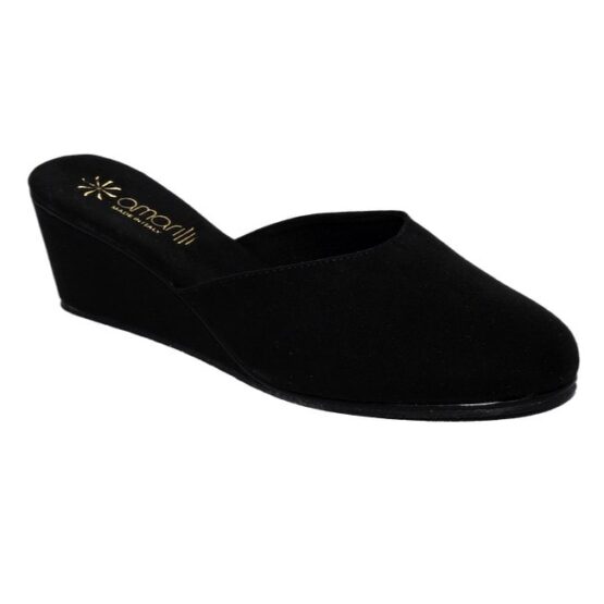 Pantofola da Donna Amarilli Beatrice Camoscino nero